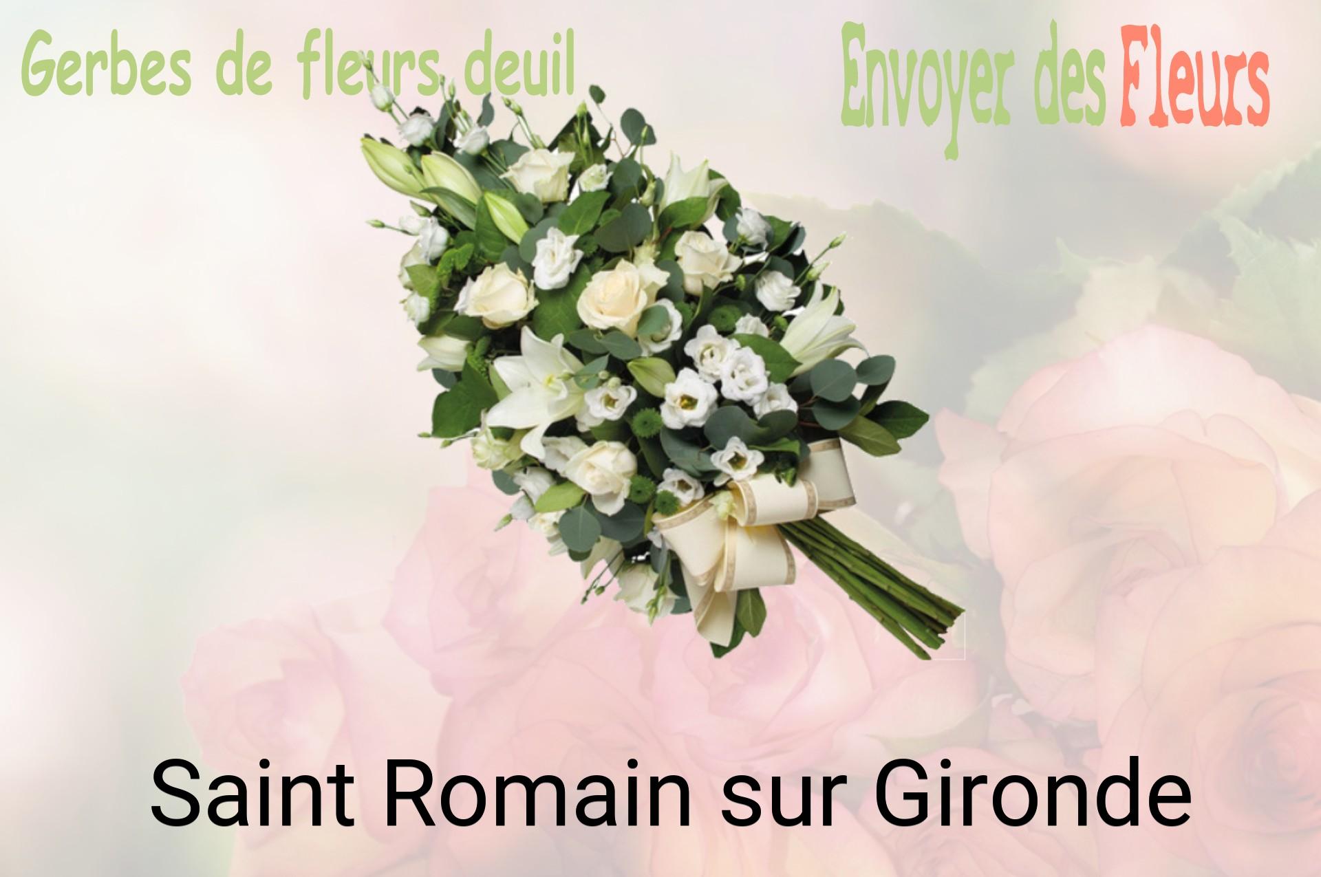 Gerbe de fleurs de deuil livrée à Saint-Romain-sur-Gironde
